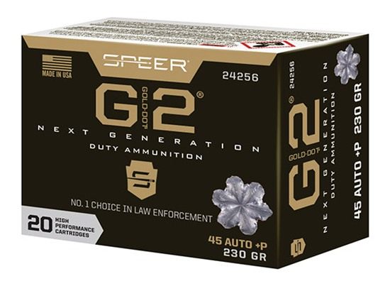 Speer Gold Dot Handgun Ammunition .45 Auto(+P) 230 gr G2 910 fps 20/ct view 2