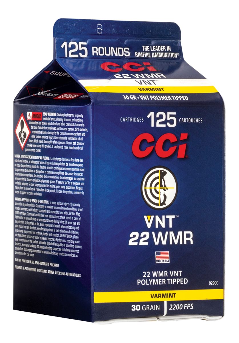 Cci 22 WMR 30GR Varmit Pour Pack (125) Comes IN Style Carton
