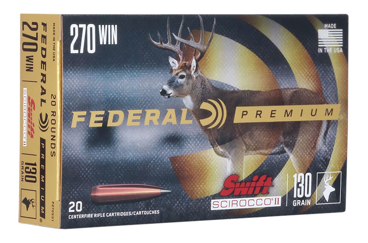 Federal Cartridge Swift Scirocco II Rifle Ammunition .270 Win 130 gr Poly T