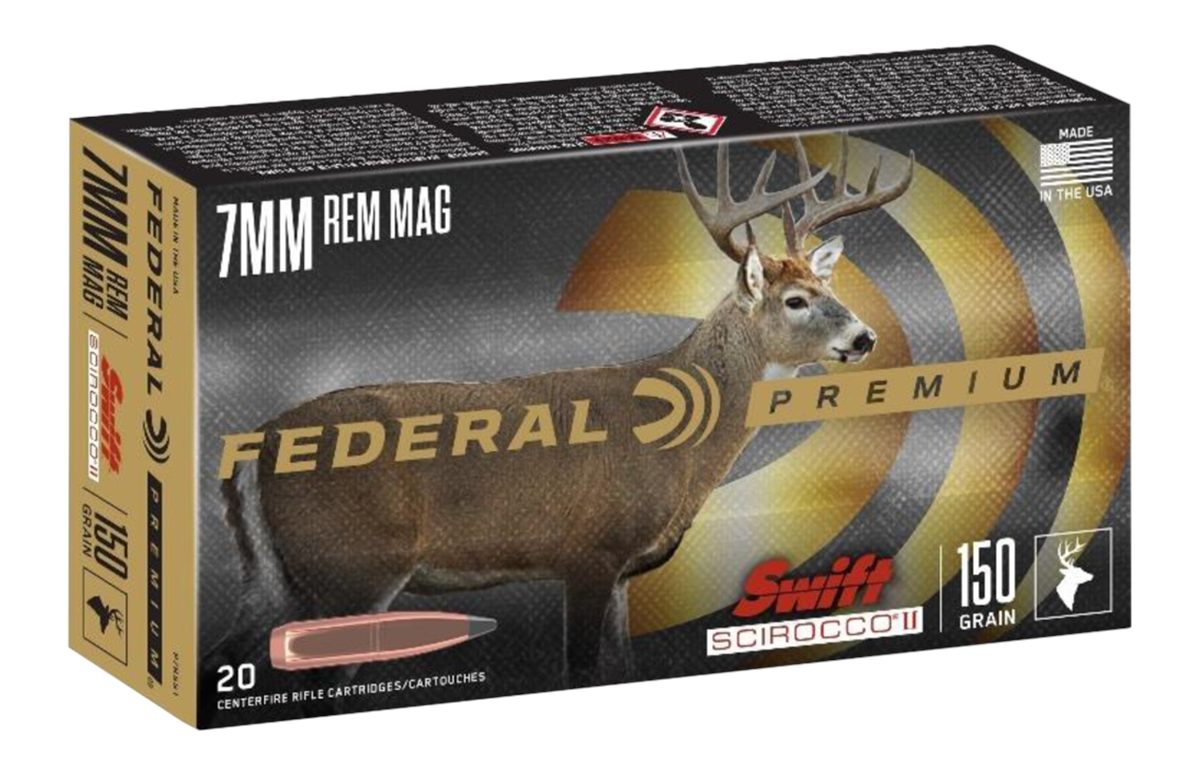 Federal Swift Scirocco II Rifle Ammunition 7mm Rem Mag 150 gr Poly Tip 3050