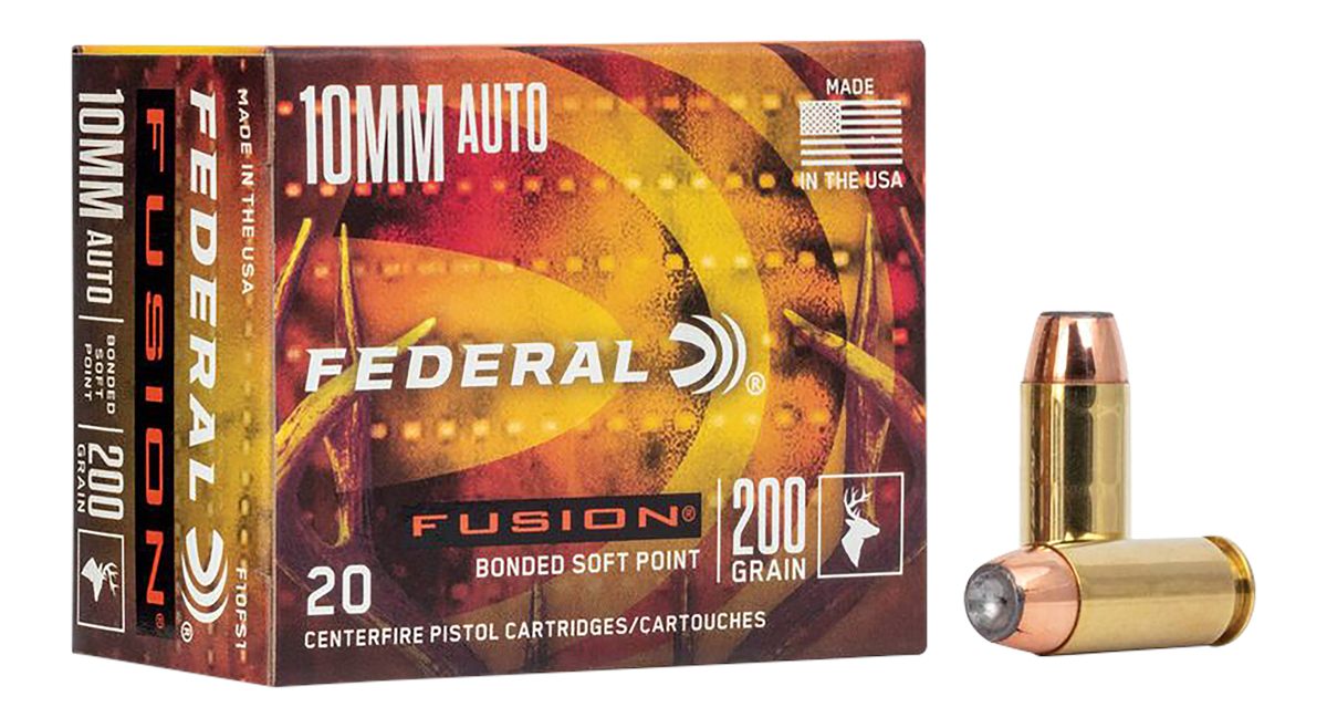 Federal F10FS1 Fusion Handgun 10mmAuto 200gr Soft Point 20 Per Box/10 Case
