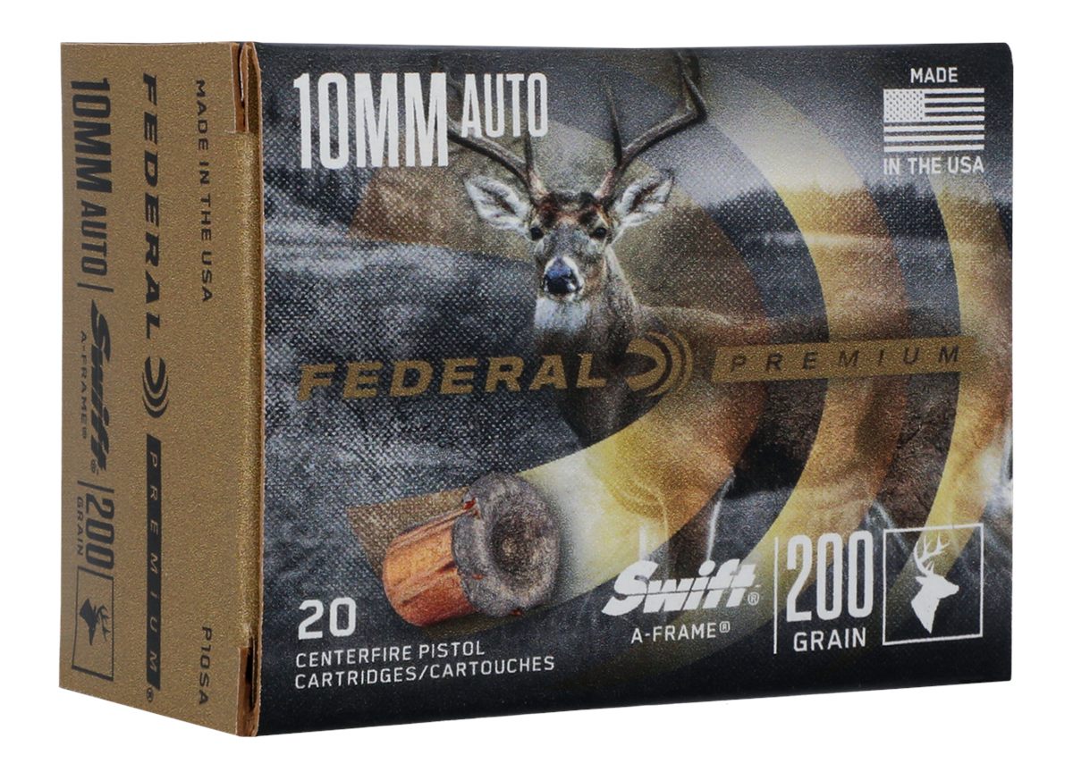 Federal Swift A- Handgun Ammunition 10mm Auto 200gr JHP 1175 fps 20/ct