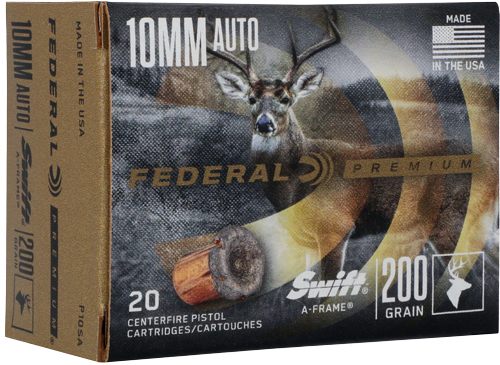 Federal Swift A- Handgun Ammunition 10mm Auto 200gr JHP 1175 fps 20/ct view 2