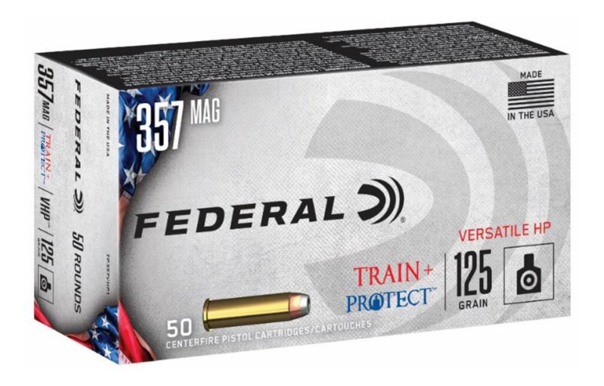 Federal TP357VHP1 Train + Protect 357 Mag 125gr Versatile Hollow Point 50 P