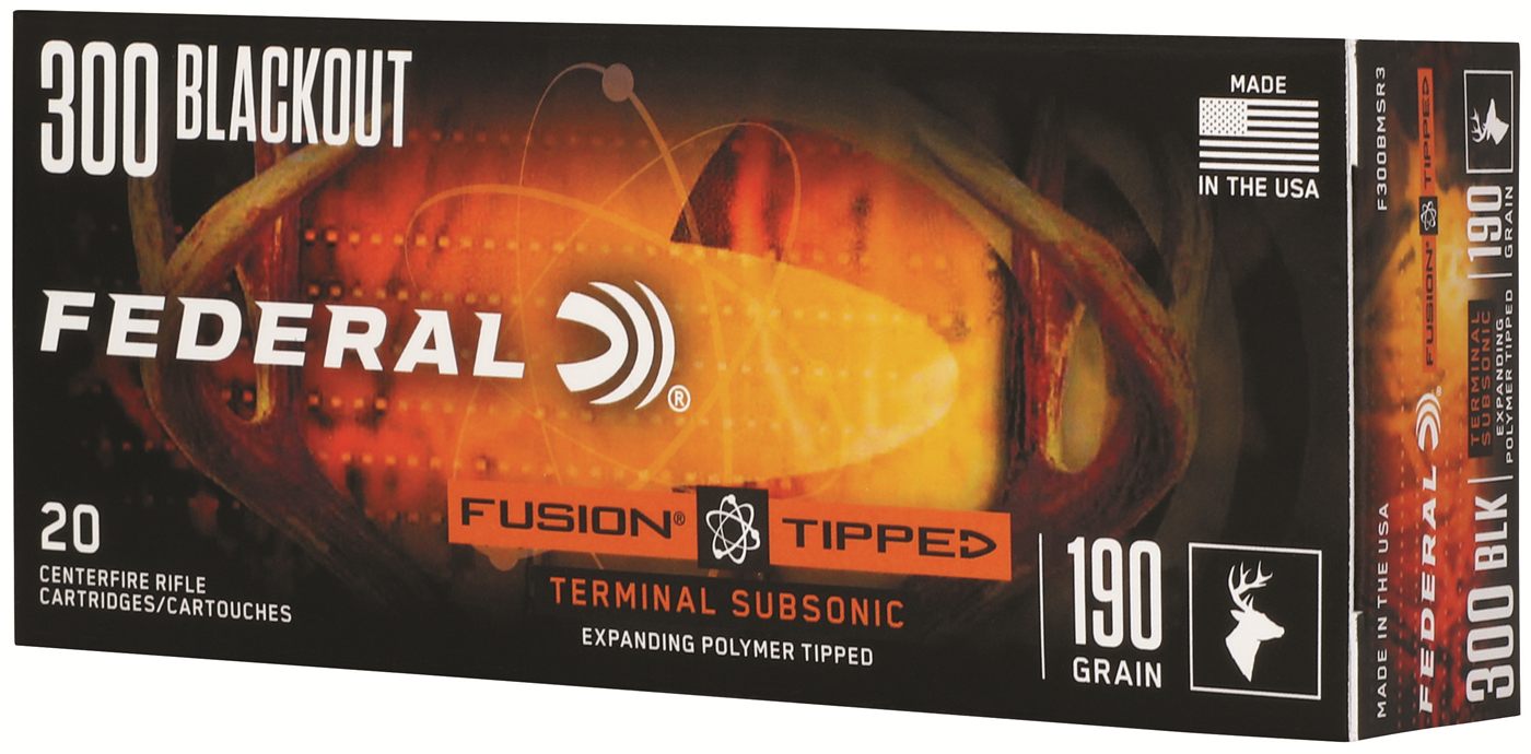 Federal Ammo F300BMSR3 Fusion 300 Blackout 190gr Bonded Soft Point 20 Per B