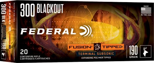 Federal Ammo F300BMSR3 Fusion 300 Blackout 190gr Bonded Soft Point 20 Per B view 4
