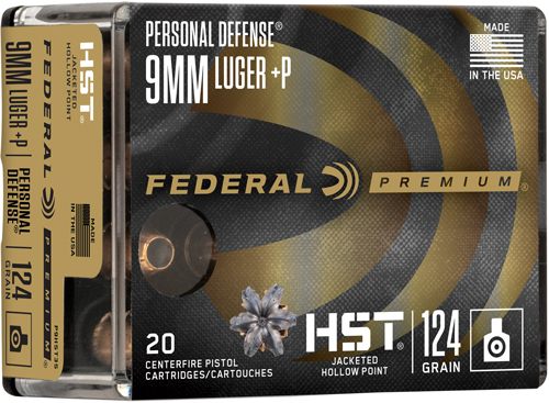 Federal P9HST3S Premium Personal Defense 9mmLuger+P 124gr HST Jacketed Holl view 4
