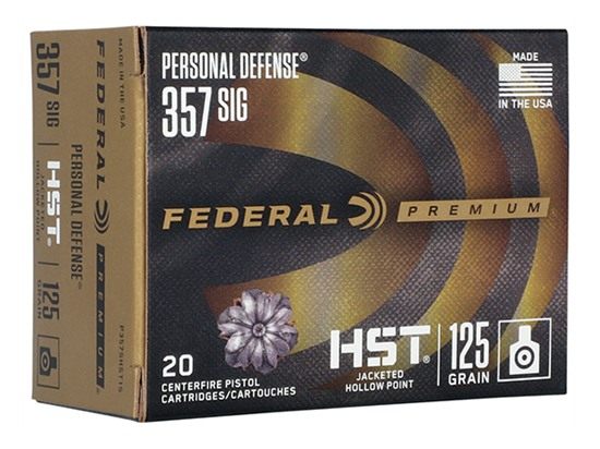 Federal P357SHST1S Premium Personal Defense 357 Sig 125gr HST Jacketed Holl view 2
