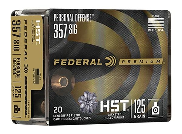 Federal P357SHST1S Premium Personal Defense 357 Sig 125gr HST Jacketed Holl view 3