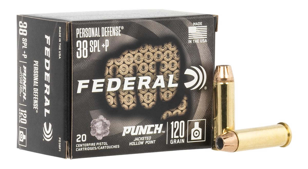 Federal PD38P1 Punch Personal Defense 38 Special+P 120gr Jacketed Hollow Po