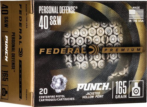 Federal PD40P1 Punch Personal Defense 40S W 165gr Jacketed Hollow Point 20 view 7