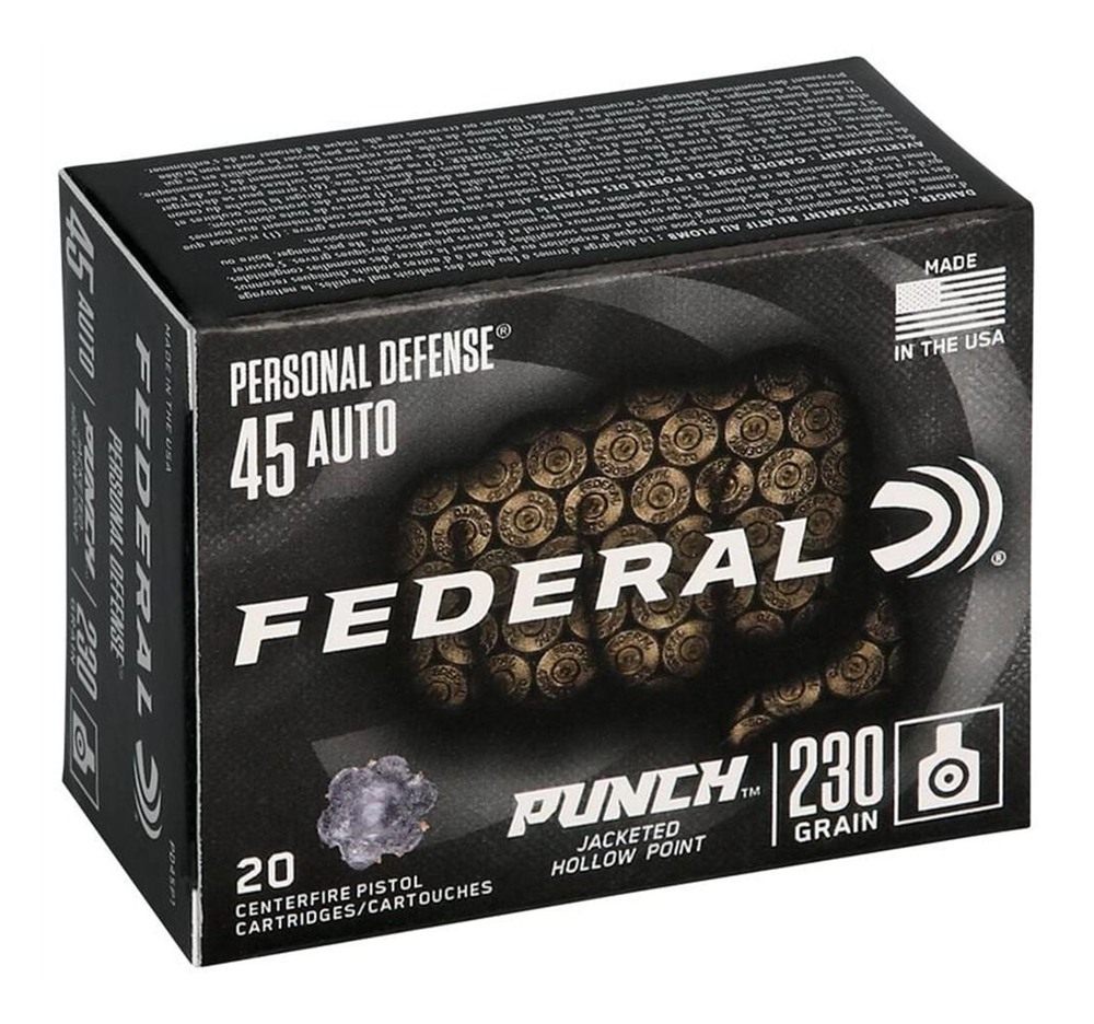 Federal PD45P1 Punch Personal Defense 45ACP 230gr Jacketed Hollow Point 20 view 2