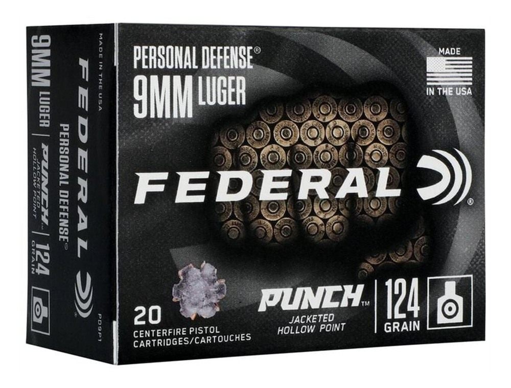 Federal PD9P1 Punch Personal Defense 9mmLuger 124gr Jacketed Hollow Point 2 view 3