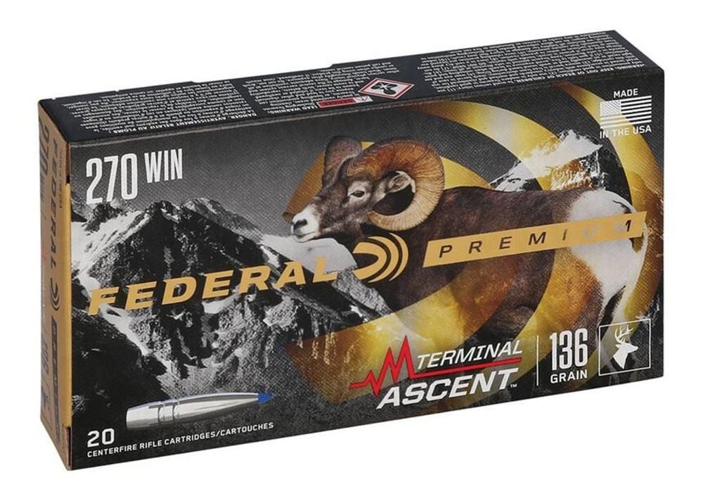 Federal Cartridge Terminal Ascent Rifle Ammunition .270 Win 136 gr 3000 fps view 2