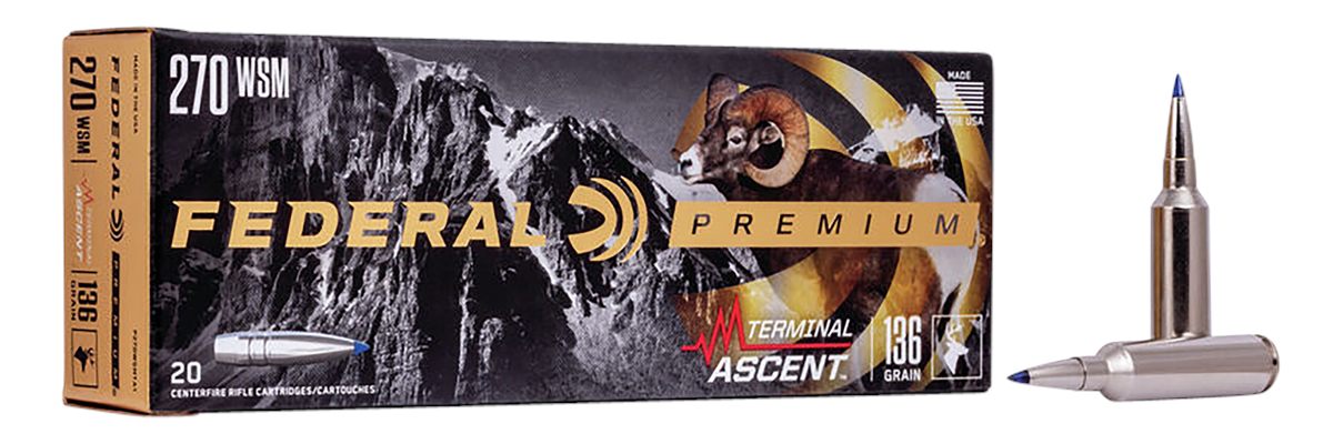 Federal P270WSMTA1 Premium Terminal Ascent 270WSM 136gr 20 Per Box/10 Case