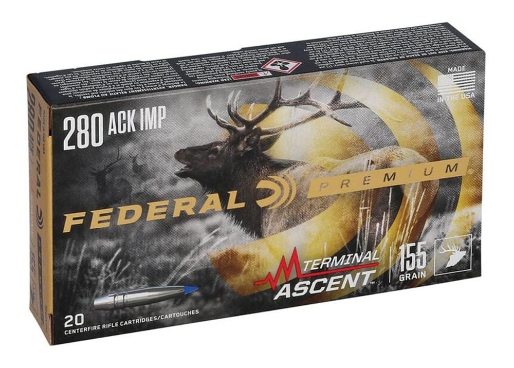 Federal P280A1TA1 Premium Terminal Ascent 280 Ackley Improved 155gr 20 Per view 2