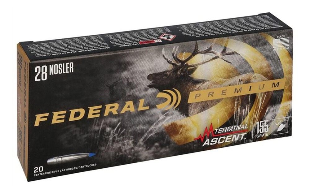 Federal P28NTA1 Premium 28 Nosler 155gr Terminal Ascent 20 Per Box/10 Case view 2