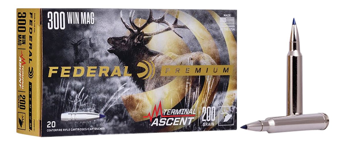 Federal Terminal Ascent Rifle Ammunition .300 Win Mag 200 gr 2810 fps 20/ct