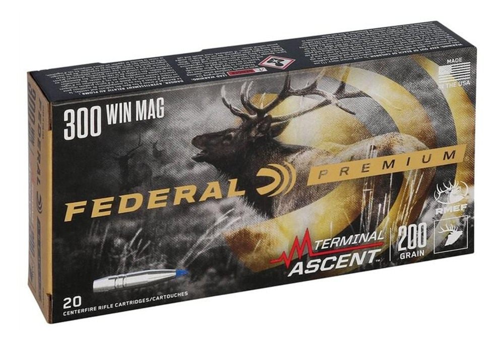 Federal Terminal Ascent Rifle Ammunition .300 Win Mag 200 gr 2810 fps 20/ct view 2