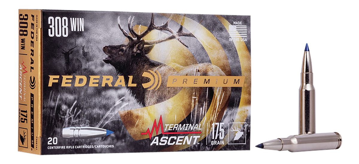 Federal Terminal Ascent Rifle Ammunition .308 Win 175 gr 2600 fps 20/ct