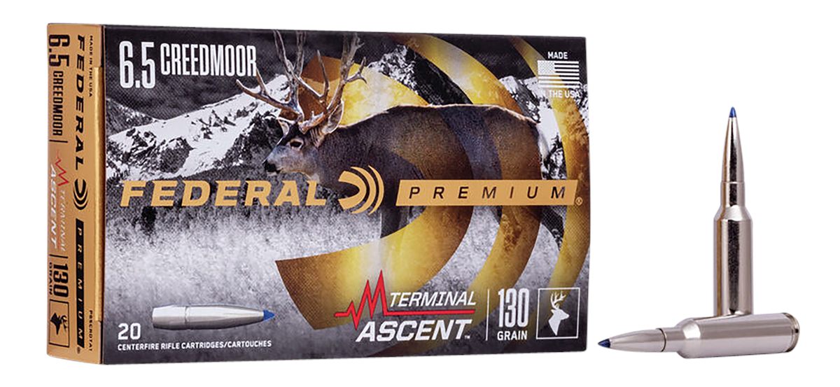 Federal P65CRDTA1 Premium Terminal Ascent 6.5 Creedmoor 130gr 20 Per Box/10