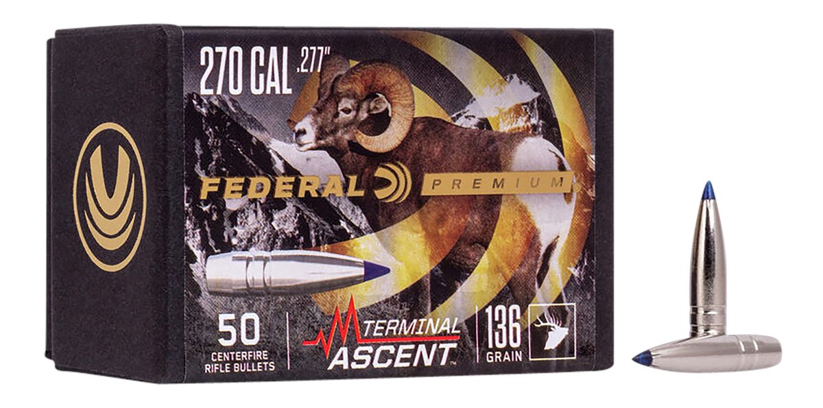 Federal Cartridge PB277TA1 Premium Terminal Ascent Component 270 Win 136gr