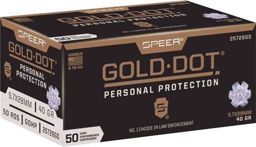 Speer Gold Dot Handgun Ammunition 5.7X28mm 40gr HP 50/ct view 2