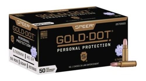 Speer Gold Dot Handgun Ammunition 5.7X28mm 40gr HP 50/ct view 3