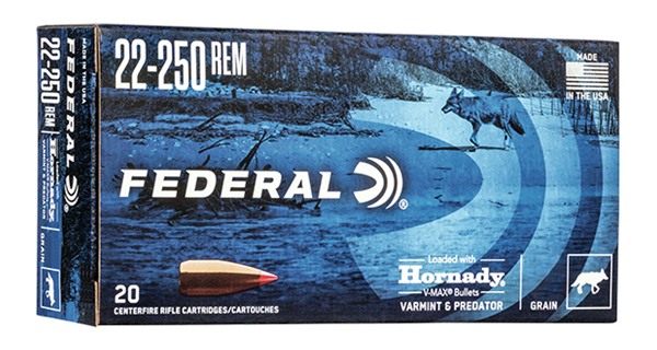 Federal V22250VM2 Varmint Predator 22-250 Rem 55gr Hornady V-Max 20 Per Box view 3