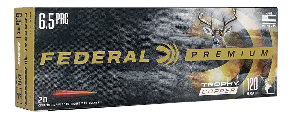 Federal Cartridge P65PRCTC1 Premium 6.5PRC 120gr Trophy Copper 20 Per Box/1