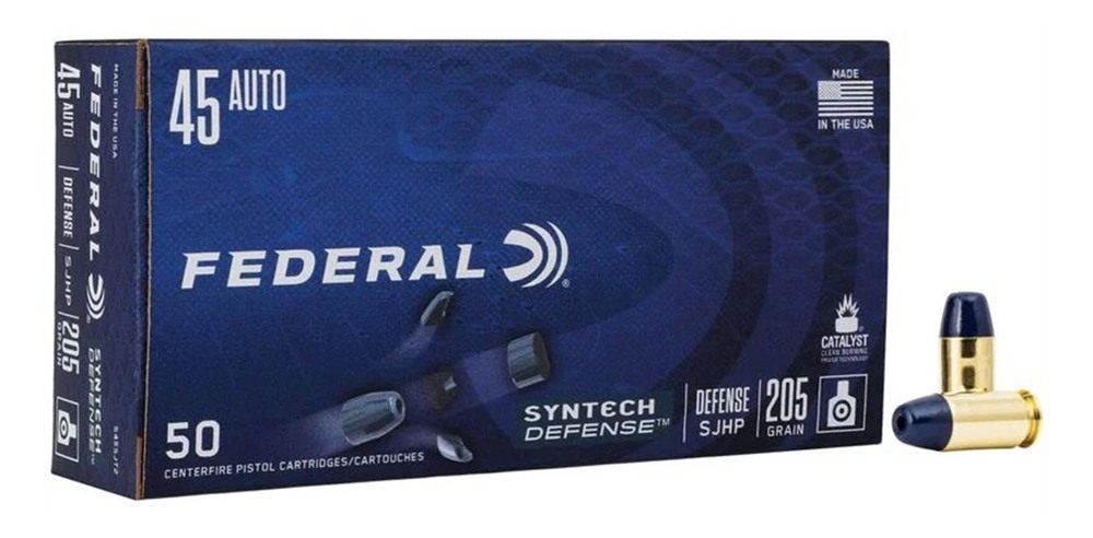 Federal Cartridge S45SJT2 Syntech Defense 45ACP 205gr Segmented Jacketed Ho view 2