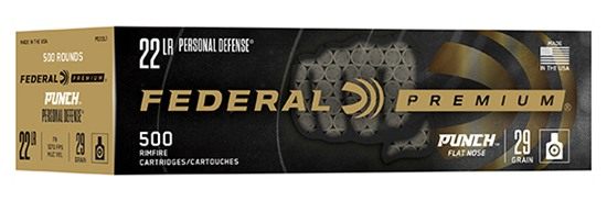 Federal Personal Defense Punch Rimfire Ammunition .22 LR PUNCH 29gr FN 1080 fps 50/ct view 3