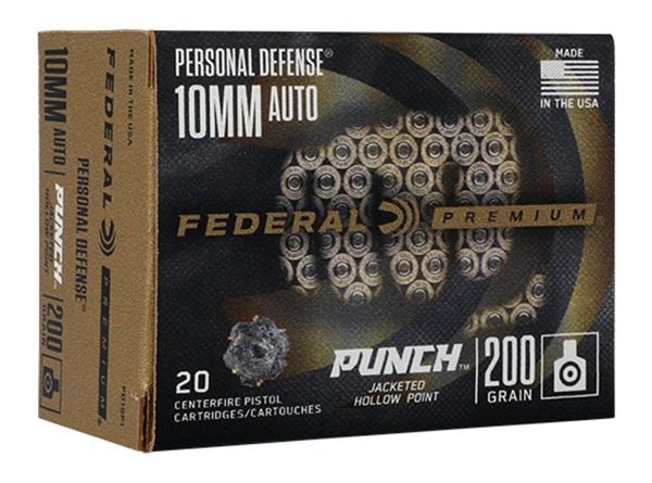 Federal PD10P1 Punch Personal Defense 10mmAuto 200gr Jacketed Hollow Point view 3