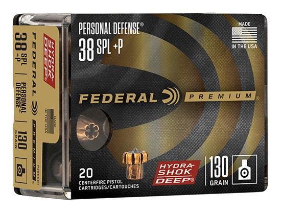 Federal P38HSD1 Premium Personal Defense 38 Special+P 130gr Hydra-Shok Deep view 2