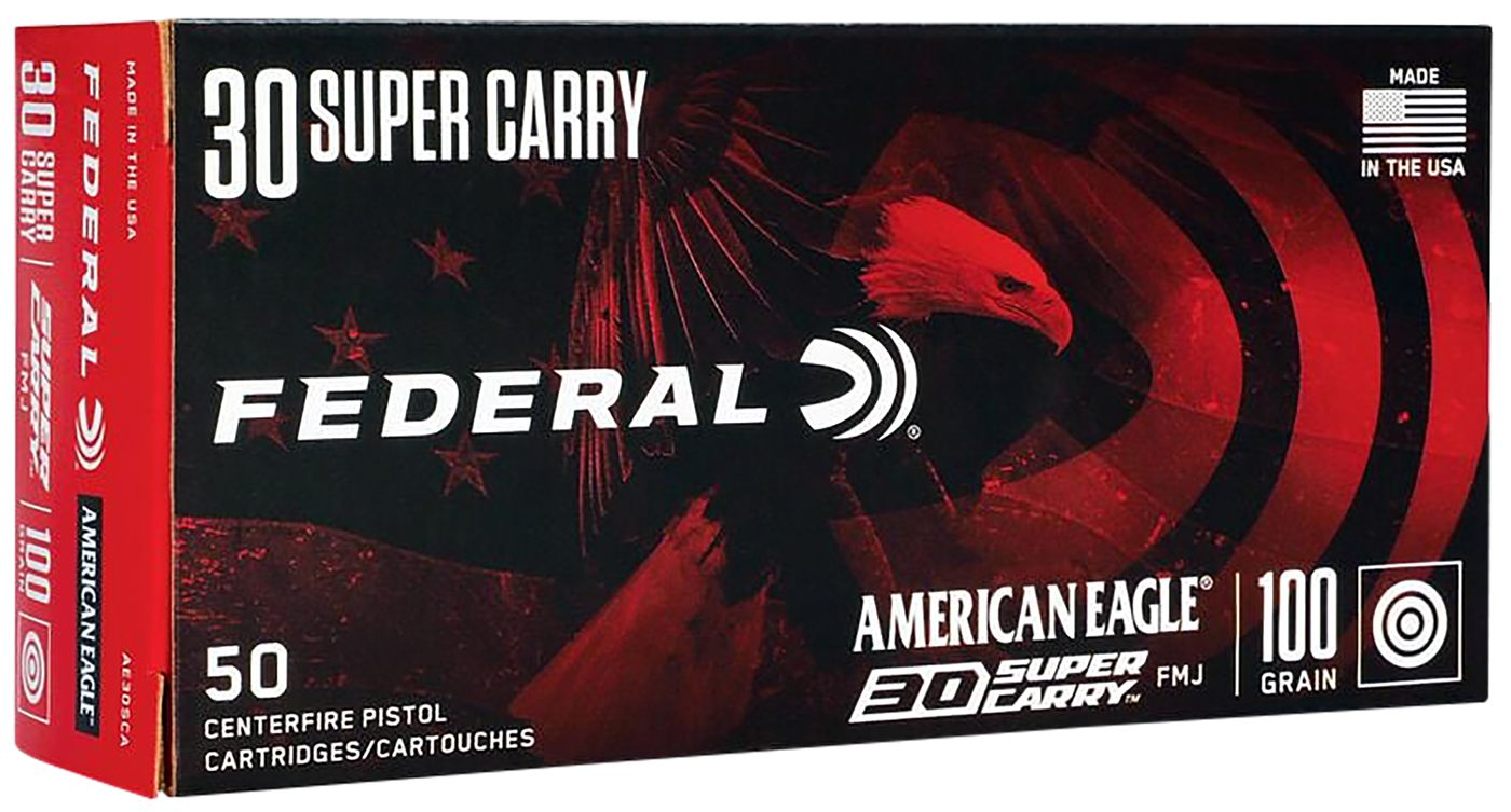 Federal Cartridge AE30SCA American Eagle Handgun 30 Super Carry 100gr Full