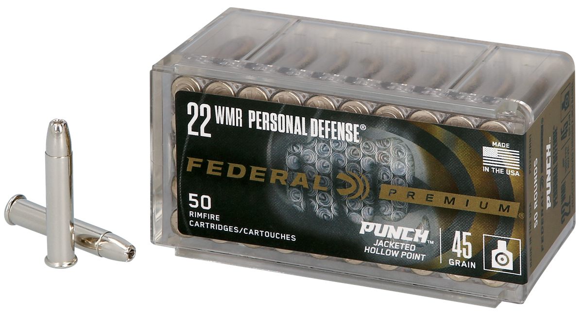 Federal PD22WMR1 Premium Personal Defense Punch 22WMR 45gr Jacketed Hollow