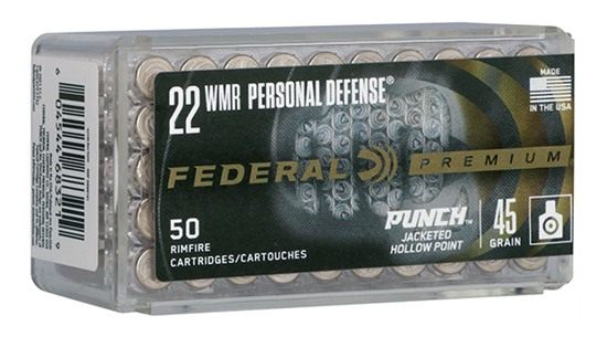 Federal PD22WMR1 Premium Personal Defense Punch 22WMR 45gr Jacketed Hollow view 2