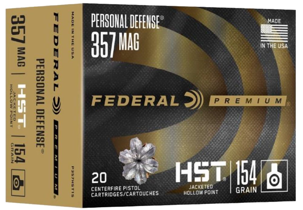 Federal P357HST1S Premium Personal Defense 357 Mag 154gr HST Jacketed Hollo