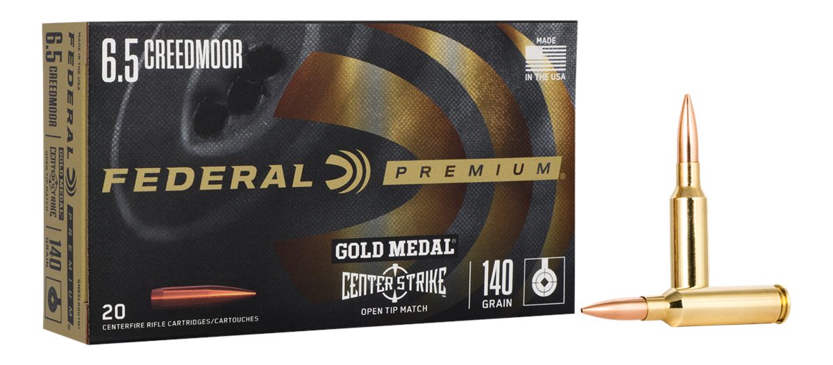 Federal GM65CRDOTM1 Gold Medal Centerfire Rifle 6.5 Creedmoor 140gr Open Ti