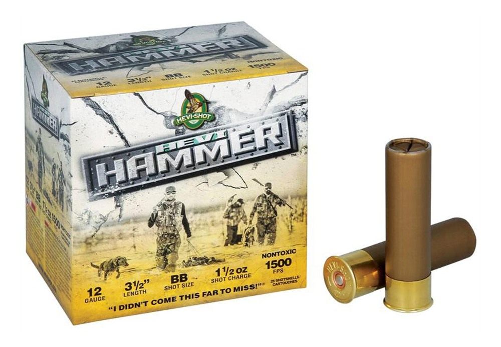 Hevi-Shot HS28388 12 Gauge 3.50in 1 1/2oz Steel/Bismuth BBShot 25 Per Box/1 view 2