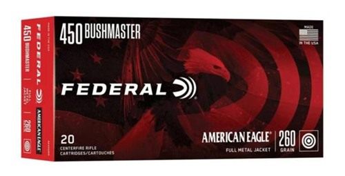 Federal Cartridge American Eagle Rifle Ammunition .450 Bushmaster 260gr FMJ