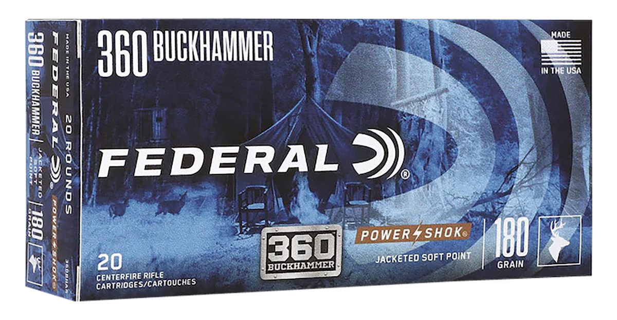 Federal 360BHAS Power-Shok Buckhammer 360 180gr Soft Point 20 Per Box/10 Ca