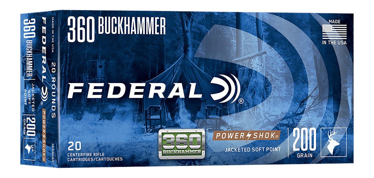 Federal 360BHBS Power-Shok Buckhammer 360 200gr Jacketed Soft Point 20 Per