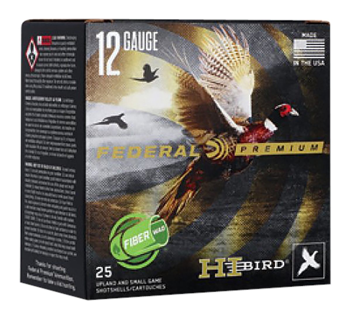 Federal HVF12HW5 Premium Hi-Bird 12 Gauge 2.75in 1 1/4oz 5 Shot 25 Per Box/