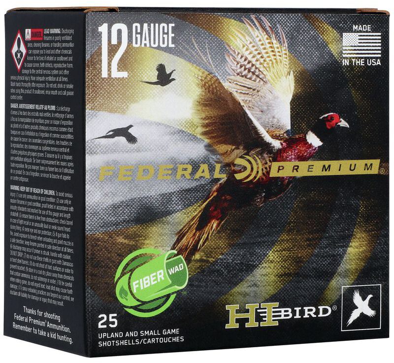 Federal HVF12HW5 Premium Hi-Bird 12 Gauge 2.75in 1 1/4oz 5 Shot 25 Per Box/ view 3