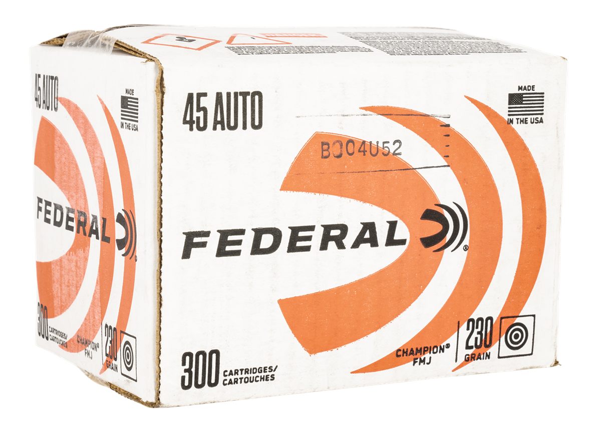 Federal Cartridge C45230A300 Champion Training 45ACP 230gr Full Metal Jacke