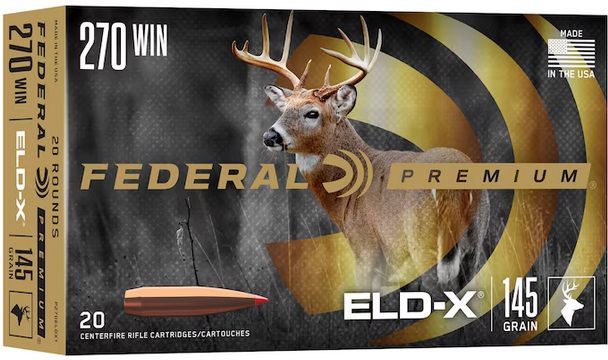 Federal Premium ELD-X Rifle Ammunition .270 Win 145gr PT 2890 fps 20/ct view 2