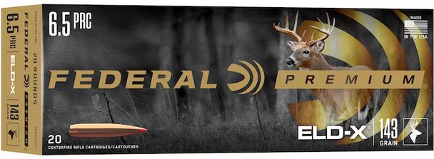 Federal Premium ELD-X Rifle Ammunition 6.5 PRC 143gr PT 2900 fps 20/ct view 2