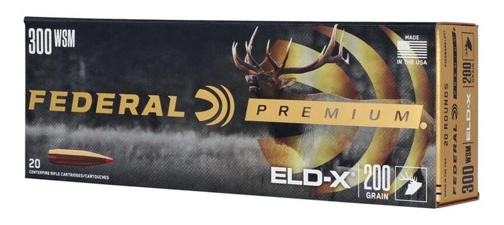 Federal Premium ELD-X Rifle Ammunition .300 WSM 200gr PT 2820 fps 20/ct view 2