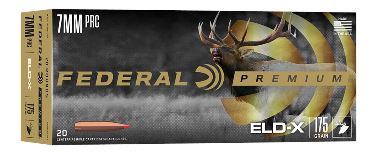 Federal Premium ELD-X Rifle Ammunition 7mm PRC 175gr PT 3000 fps 20/ct